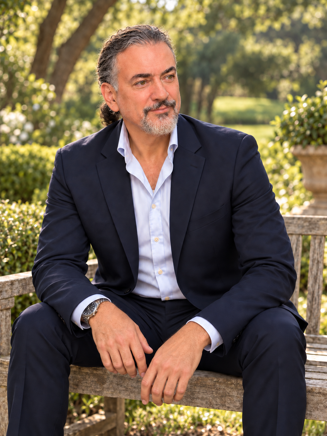 Portrait of author L.T. Ryan seated outdoors